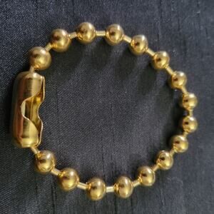 Women's 8mm chunky ball chain gold stainless steel bracelet